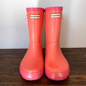 Hunter kids glitter rain boots